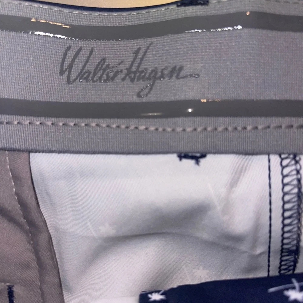 NWT Walter Hagen Perfect 11 Collection Golf Shorts Sz 42 Navy‎ White